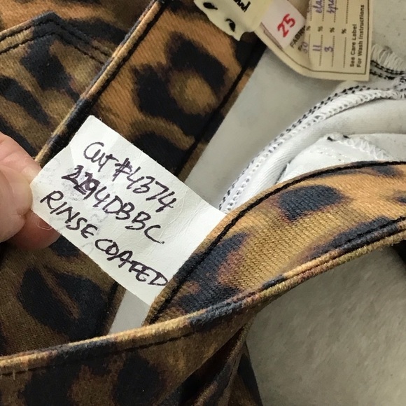 L’AGENCE Margot Skinny Jeans Size 25 Cheetah Leopard Print Cropped Denim Stretch - Picture 10 of 14